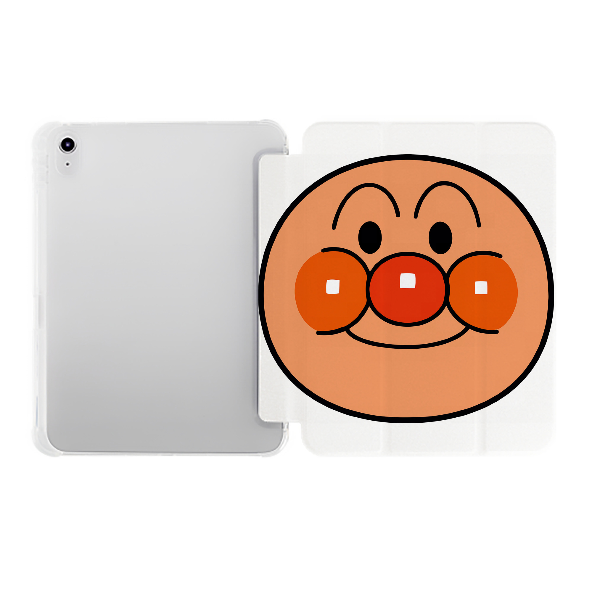 （画像用） アンパンマン Anpanman IPad ケース ペン収納付き 三つ折りスタンド PUレザー×シリコン 対応機種9.5/10.5/10.9インチ